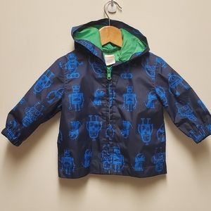 Gymboree Boys Robot Dog Rain Coat Size 6-12Months